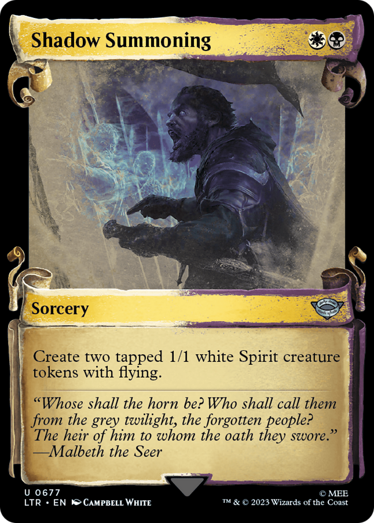 Shadow Summoning [The Lord of the Rings: Tales of Middle-Earth Showcase Scrolls] | Webway Games