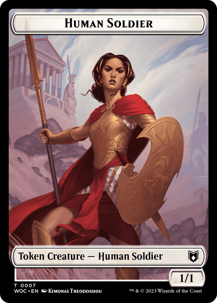 Pirate // Human Soldier Double-Sided Token [Wilds of Eldraine Commander Tokens] | Webway Games