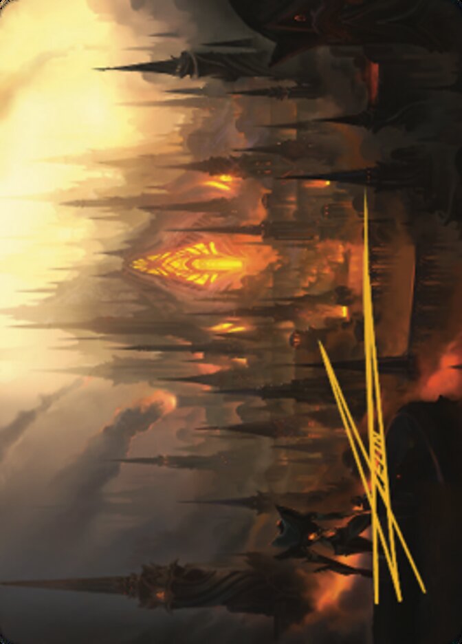 Mishra's Foundry Art Card (Gold-Stamped Signature) [The Brothers' War Art Series] | Webway Games