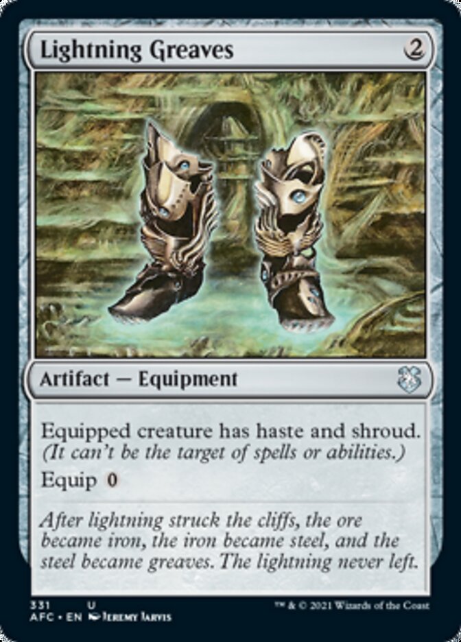 Lightning Greaves [Dungeons & Dragons: Adventures in the Forgotten Realms Commander] | Webway Games