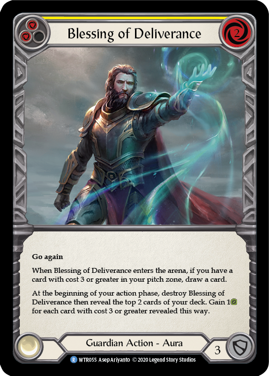Blessing of Deliverance (Yellow) [U-WTR055] (Welcome to Rathe Unlimited)  Unlimited Rainbow Foil | Webway Games