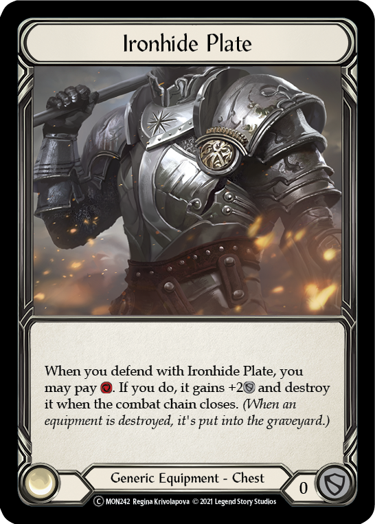 Ironhide Plate (Rainbow Foil) [U-MON242-RF] Unlimited Rainbow Foil | Webway Games