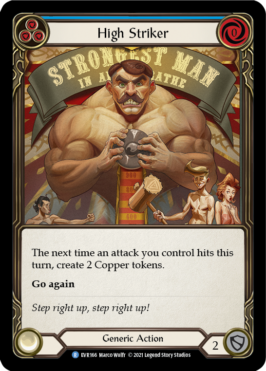 High Striker (Blue) [EVR166] (Everfest)  1st Edition Rainbow Foil | Webway Games