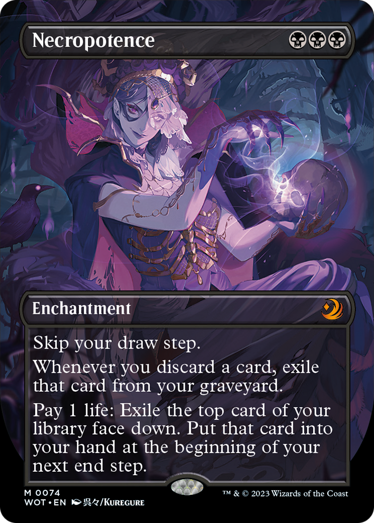 Necropotence (Anime Borderless) [Wilds of Eldraine: Enchanting Tales] | Webway Games