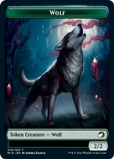 Centaur // Wolf Double-sided Token [Innistrad: Midnight Hunt Commander] | Webway Games