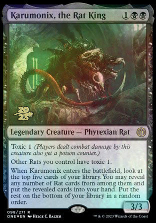 Karumonix, the Rat King [Phyrexia: All Will Be One Prerelease Promos] | Webway Games