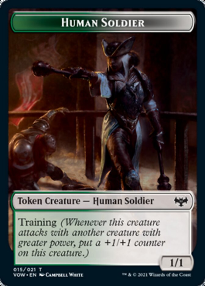 Insect // Human Soldier Double-sided Token [Innistrad: Crimson Vow Tokens] | Webway Games