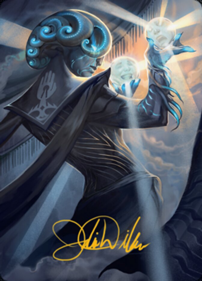 Queza, Augur of Agonies Art Card (Gold-Stamped Signature) [Streets of New Capenna Art Series] | Webway Games