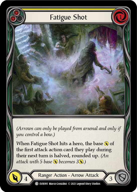 Fatigue Shot (Yellow) [EVR095] (Everfest)  1st Edition Rainbow Foil | Webway Games