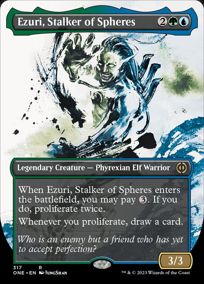 Ezuri, Stalker of Spheres (Borderless Ichor) [Phyrexia: All Will Be One] | Webway Games
