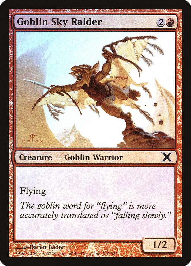 Goblin Sky Raider (Premium Foil) [Tenth Edition] | Webway Games
