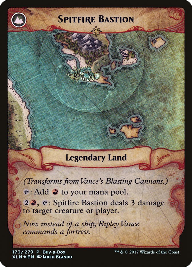 Vance's Blasting Cannons // Spitfire Bastion (Buy-A-Box) [Ixalan Treasure Chest] | Webway Games