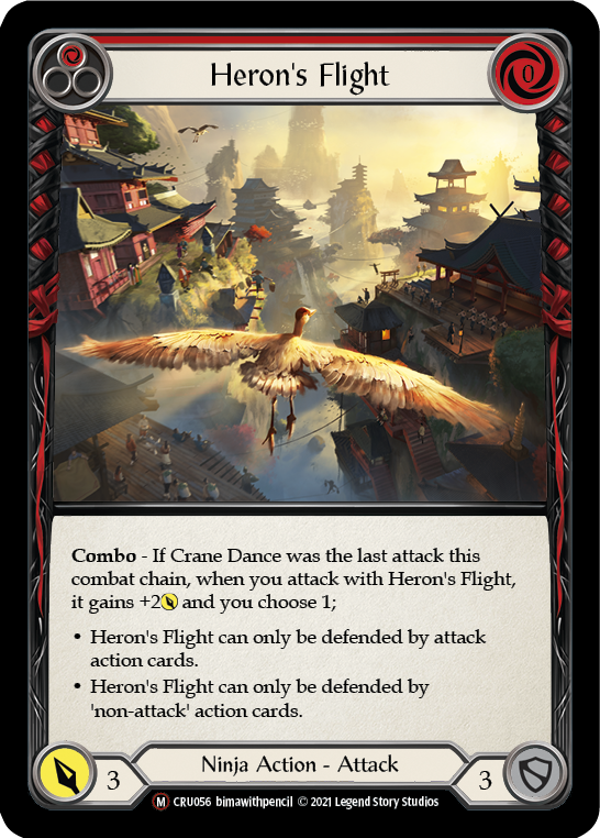 Heron's Flight (Rainbow Foil) [CRU056-RF] Unlimited Rainbow Foil