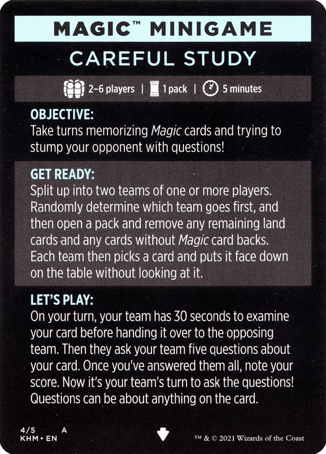 Careful Study (Magic Minigame) [Kaldheim Minigame] | Webway Games