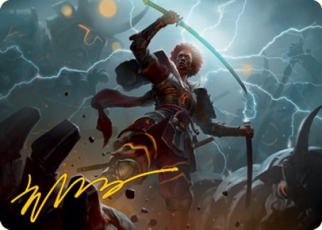 Raiyuu, Storm's Edge Art Card (Gold-Stamped Signature) [Kamigawa: Neon Dynasty Art Series] | Webway Games