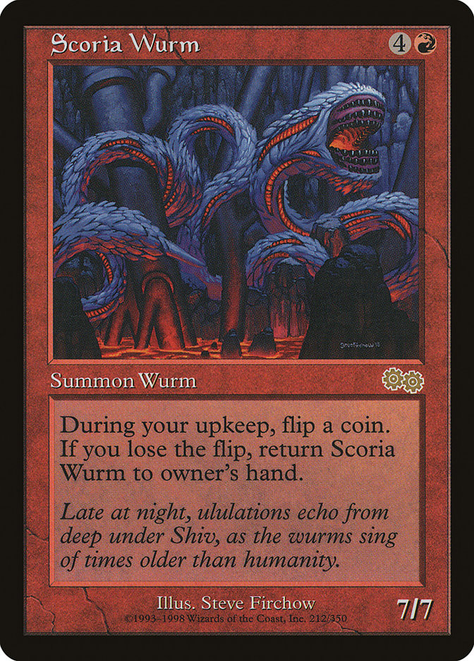 Scoria Wurm [Urza's Saga] | Webway Games