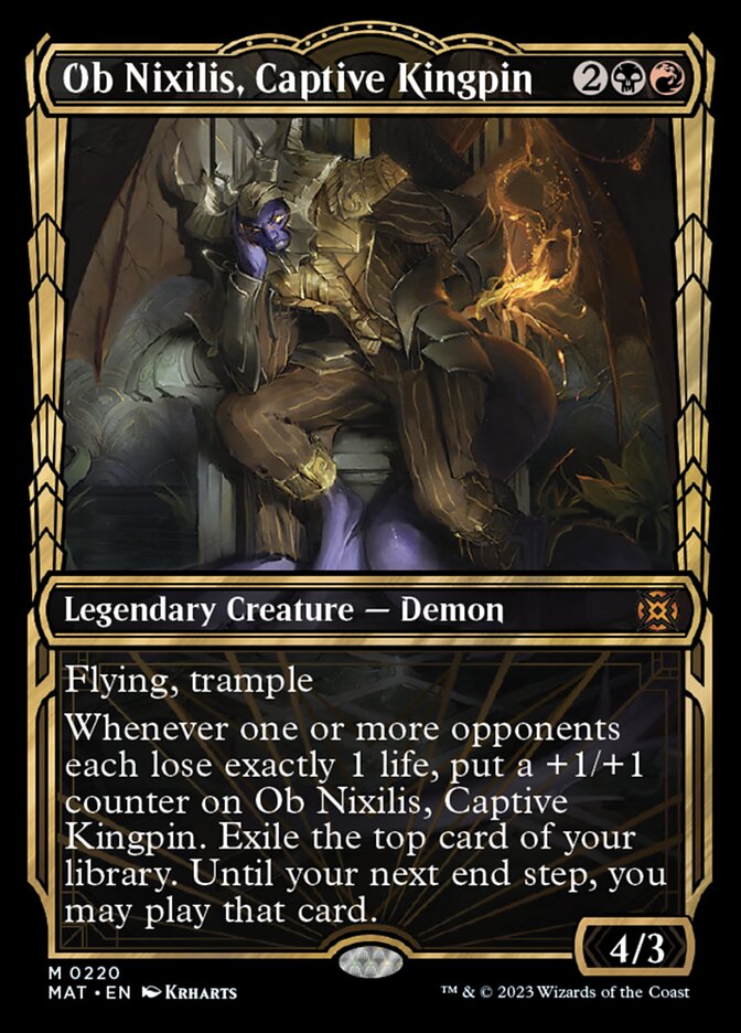 Ob Nixilis, Captive Kingpin (Showcase Halo Foil) [March of the Machine: The Aftermath] | Webway Games