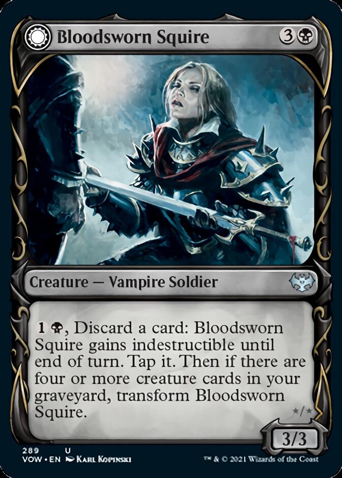 Bloodsworn Squire // Bloodsworn Knight (Showcase Fang Frame) [Innistrad: Crimson Vow] | Webway Games
