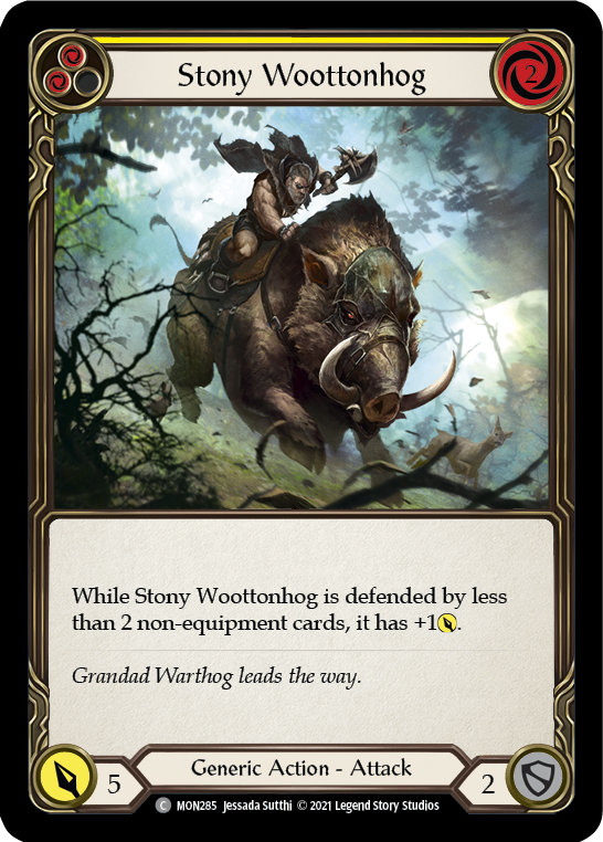 Stony Woottonhog (Yellow) [MON285] 1st Edition Normal | Webway Games