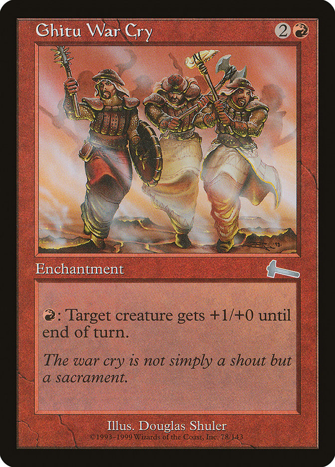 Ghitu War Cry [Urza's Legacy] | Webway Games