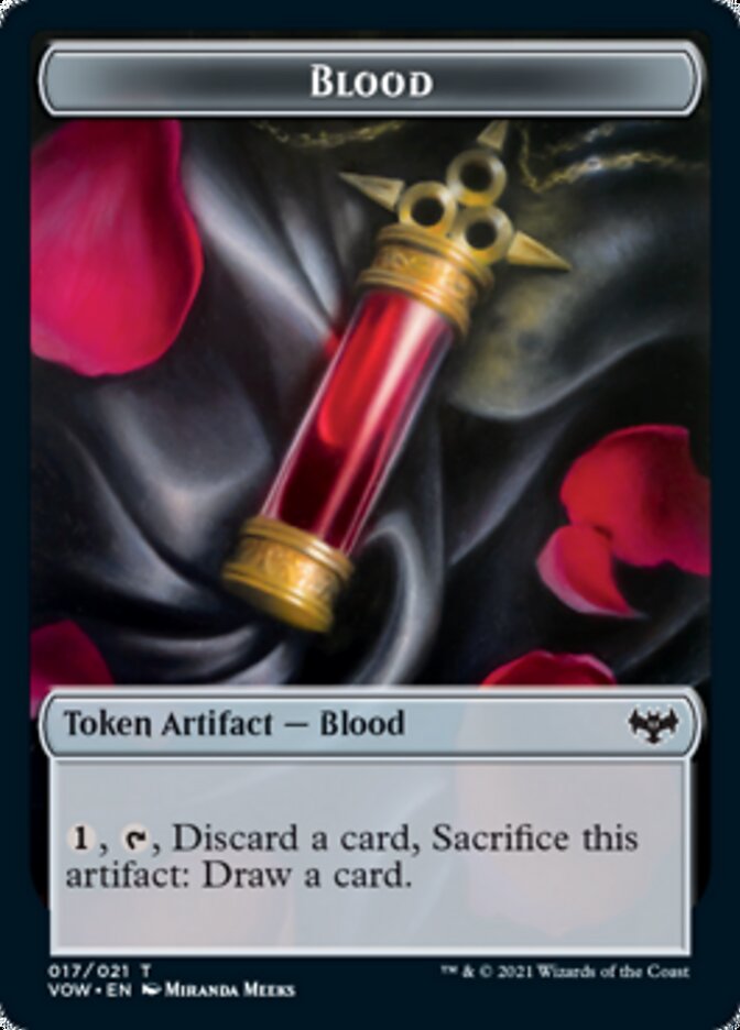Blood // Human Soldier Double-sided Token [Innistrad: Crimson Vow Tokens] | Webway Games
