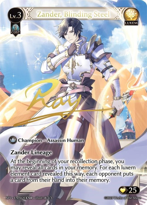 Zander, Blinding Steel (CSR) (020) [Supporter Pack 1] | Webway Games
