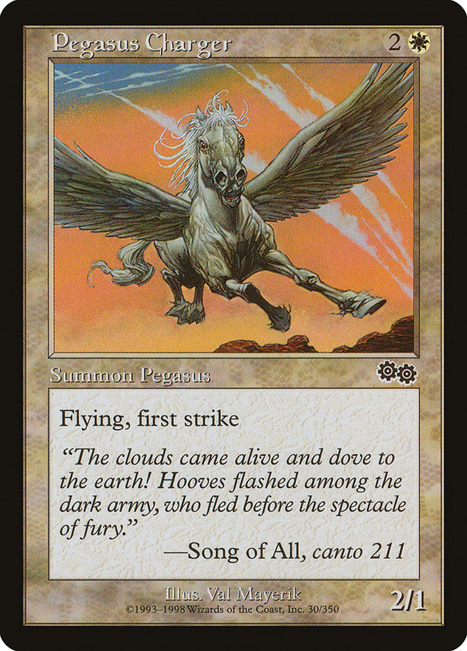 Pegasus Charger [Urza's Saga] | Webway Games
