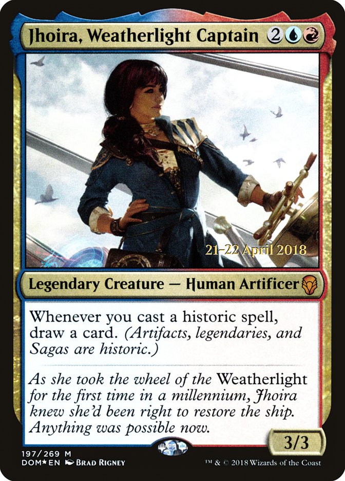 Jhoira, Weatherlight Captain  (Prerelease) [Dominaria Prerelease Promos] | Webway Games