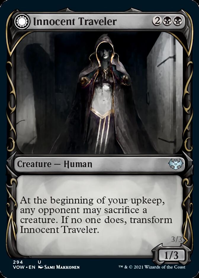 Innocent Traveler // Malicious Invader (Showcase Fang Frame) [Innistrad: Crimson Vow] | Webway Games