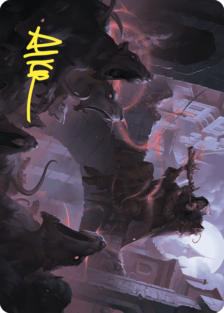 Gnawing Crescendo Art Card (Gold-Stamped Signature) [Wilds of Eldraine Art Series] | Webway Games