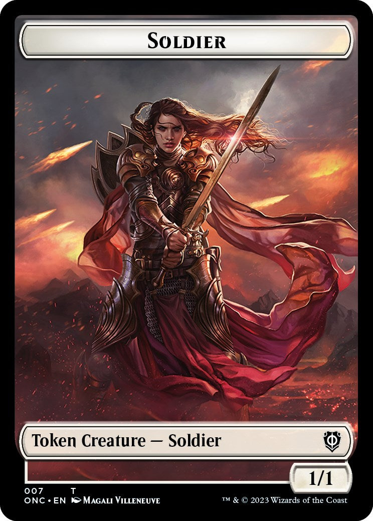 Soldier (007) // Angel Double-Sided Token [Phyrexia: All Will Be One Commander Tokens] | Webway Games