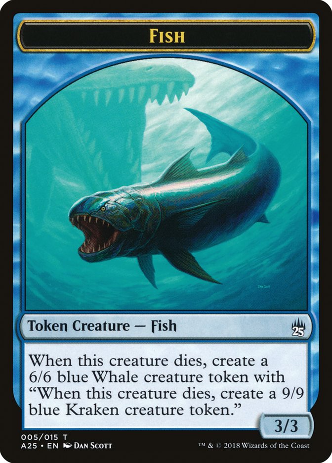 Fish // Kraken Double-sided Token [Masters 25 Tokens] | Webway Games
