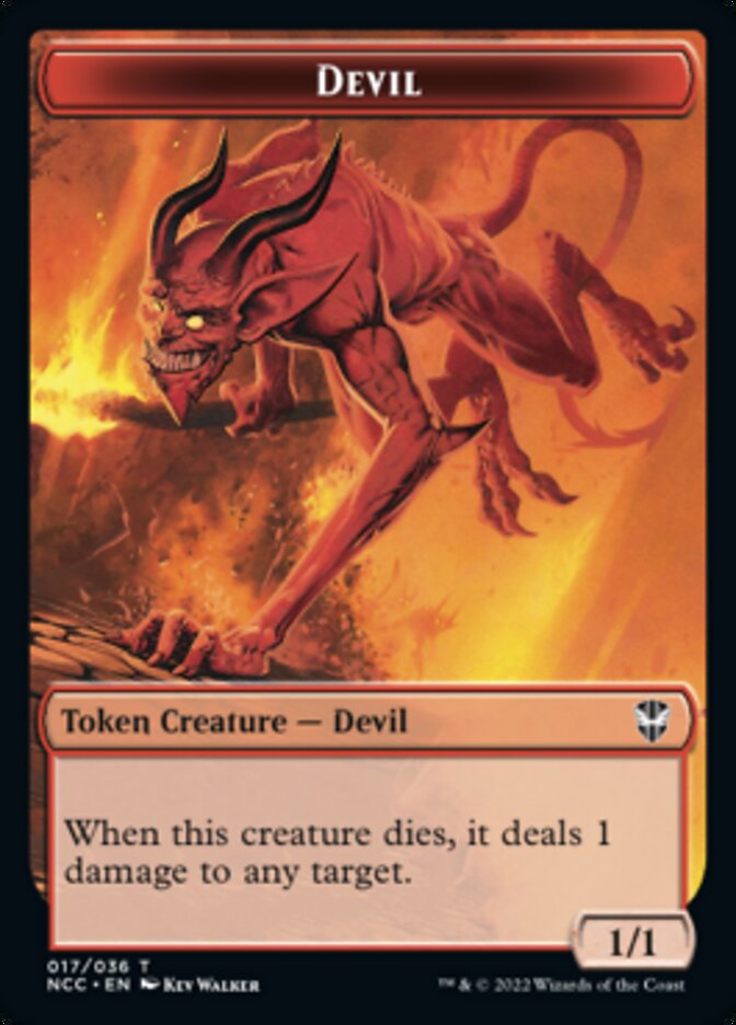Soldier (33) // Devil Double-sided Token [Streets of New Capenna Commander Tokens] | Webway Games