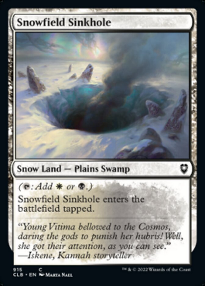 Snowfield Sinkhole [Commander Legends: Battle for Baldur's Gate] | Webway Games