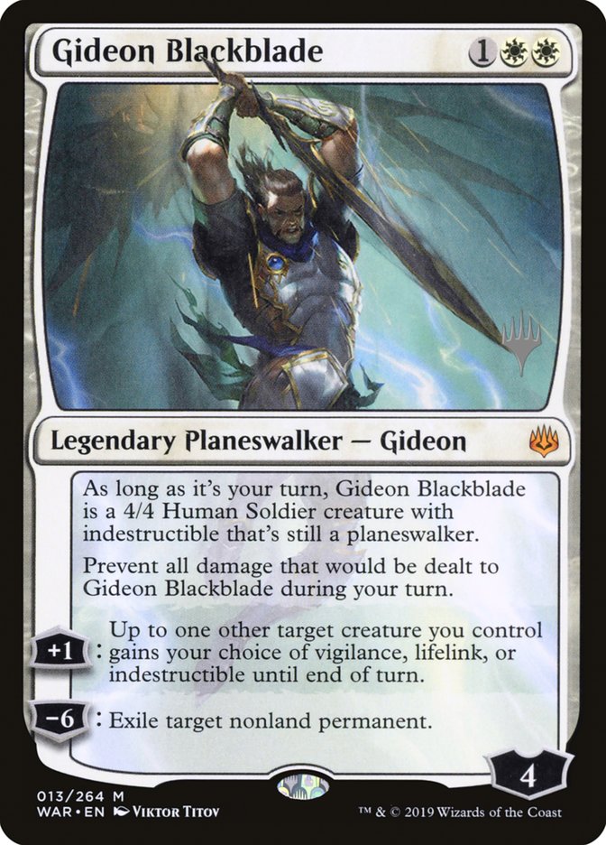 Gideon Blackblade (Promo Pack) [War of the Spark Promos] | Webway Games