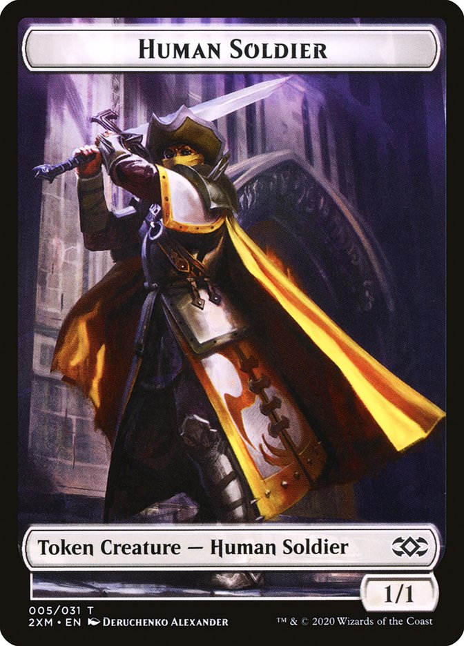 Human Soldier Token [Double Masters] | Webway Games