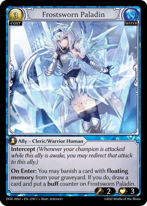 Frostsworn Paladin (278) [Dawn of Ashes: Alter Edition] | Webway Games