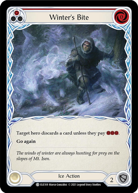 Winter's Bite (Red) [ELE169] (Tales of Aria)  1st Edition Rainbow Foil | Webway Games
