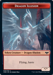 Blood // Dragon Illusion Double-sided Token [Innistrad: Crimson Vow Tokens] | Webway Games