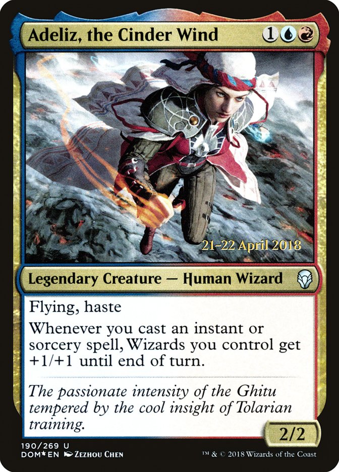 Adeliz, the Cinder Wind  (Prerelease) [Dominaria Prerelease Promos] | Webway Games
