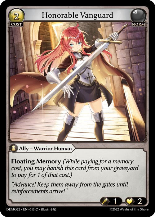 Honorable Vanguard (013) [2022 Demo Deck] | Webway Games