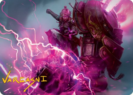 Voltage Surge Art Card (Gold-Stamped Signature) [Kamigawa: Neon Dynasty Art Series] | Webway Games