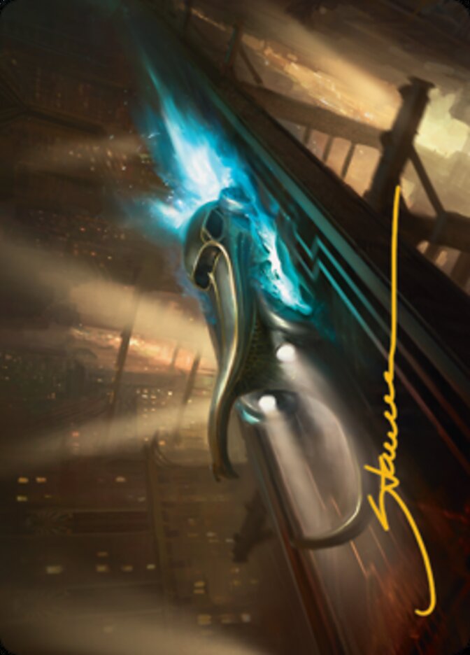 Run Out of Town Art Card (Gold-Stamped Signature) [Streets of New Capenna Art Series] | Webway Games