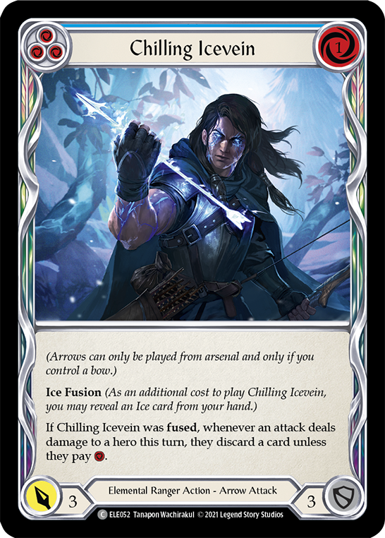 Chilling Icevein (Blue) [ELE052] (Tales of Aria)  1st Edition Normal | Webway Games