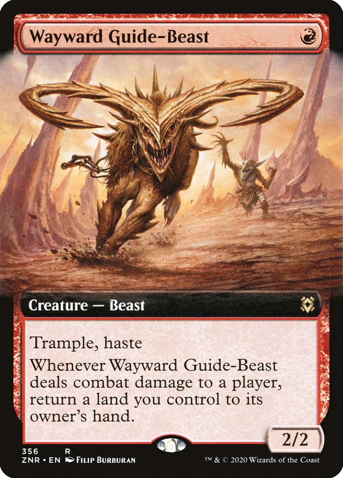 Wayward Guide-Beast (Extended Art) [Zendikar Rising] | Webway Games