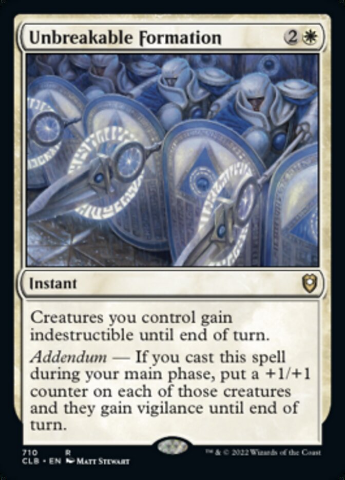 Unbreakable Formation [Commander Legends: Battle for Baldur's Gate] | Webway Games