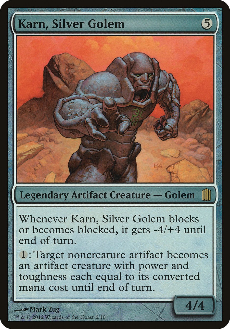 Karn, Silver Golem (Commander's Arsenal) [Commander's Arsenal Oversized] | Webway Games