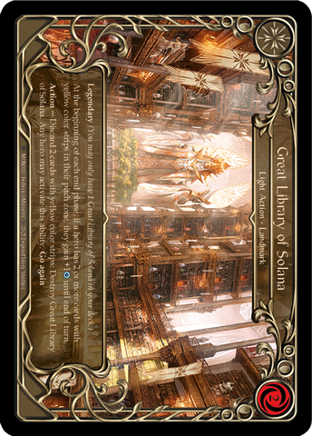 Great Library of Solana (Rainbow Foil) [U-MON000-RF] Unlimited Rainbow Foil