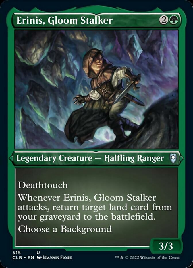 Erinis, Gloom Stalker (Foil Etched) [Commander Legends: Battle for Baldur's Gate] | Webway Games