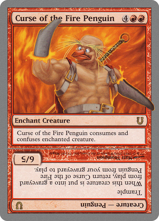 Curse of the Fire Penguin // Curse of the Fire Penguin Creature [Unhinged] | Webway Games